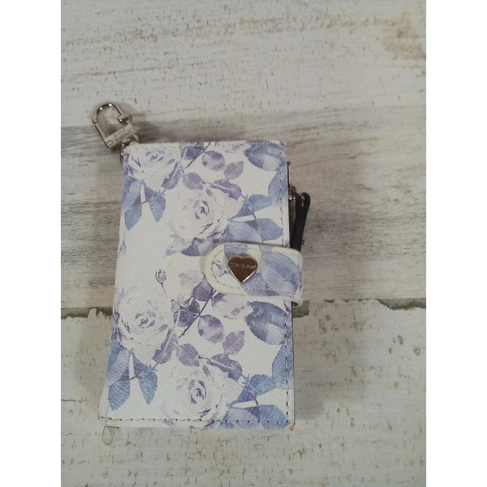 Betsey Johnson Purple White floral Mini Wallet